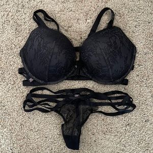 Sexy Strappy Victoria’s Secret Push-Up Bra &Panty Set! 36DD, Med! New!